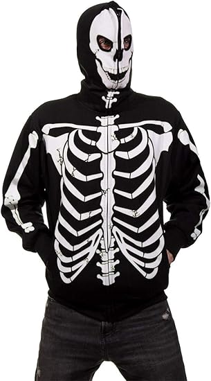 Calhoun - sugar skull zip up hoodie mens