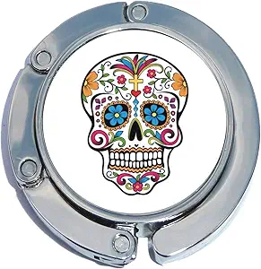 NewCharms Sugar Skull Foldable Purse Hanger - sugar skull handbags for sale