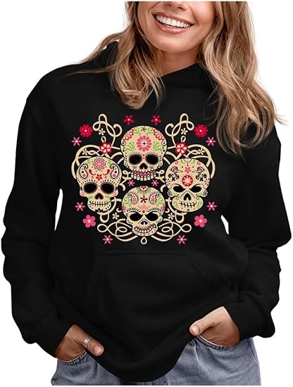 Tstars - sugar skull zip up hoodie mens