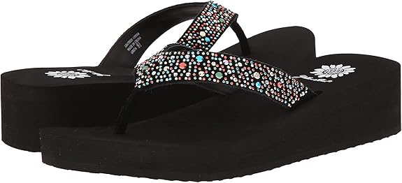 Yellow Box - sugar skull flip flops womens