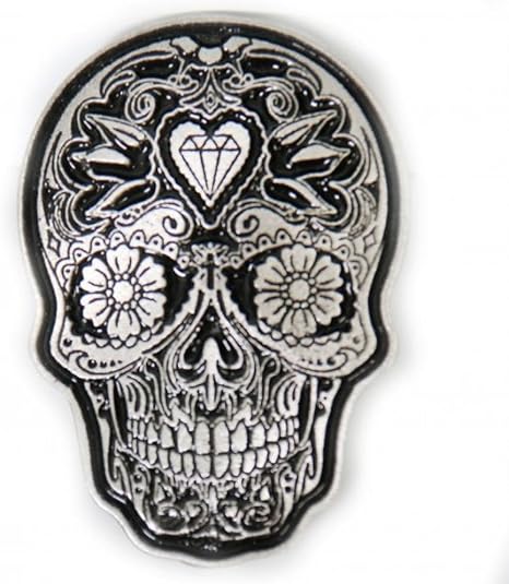 Hot Leathers PNA1229 Sugar Skull Pin - sugar skull garden decor