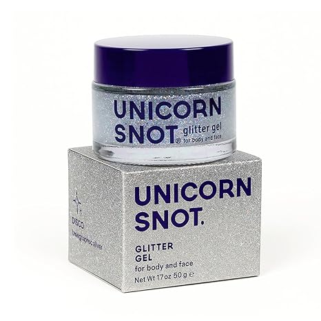 UNICORN SNOT Holographic Face Glitter & Body Glitter Gel | Holiday Glitter Makeup: Stocking Stuffers & Christmas Gift | Hair Glitter, Vegan & Cruelty Free, 1.7 oz Silver Glitter (Disco) - sugar skull makeup kit