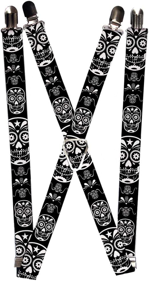 Buckle-Down Suspender - Sugar Skulls - sugar skull apron for women