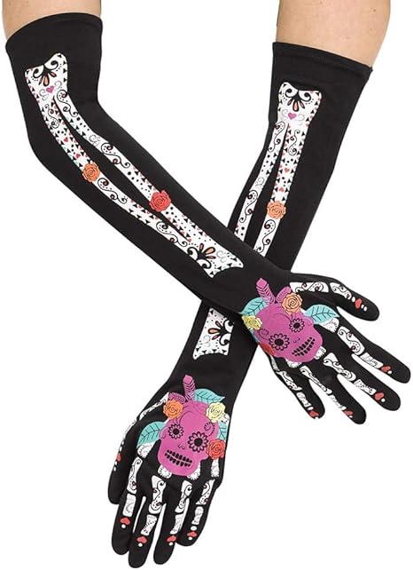 Fun World - sugar skull winter gloves