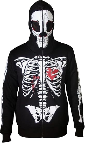 Skylinewears - sugar skull zip up hoodie mens