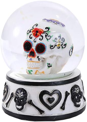 Pacific Giftware Day of The Dead Sugar Skull Head Water Globe 80mm Home Decor Gift Collectible - sugar skull handbags for sale