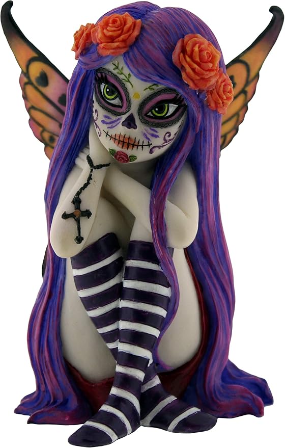 Nemesis Now Esmerelda 11cm Figurine, Purple - sugar skull figurine collectible