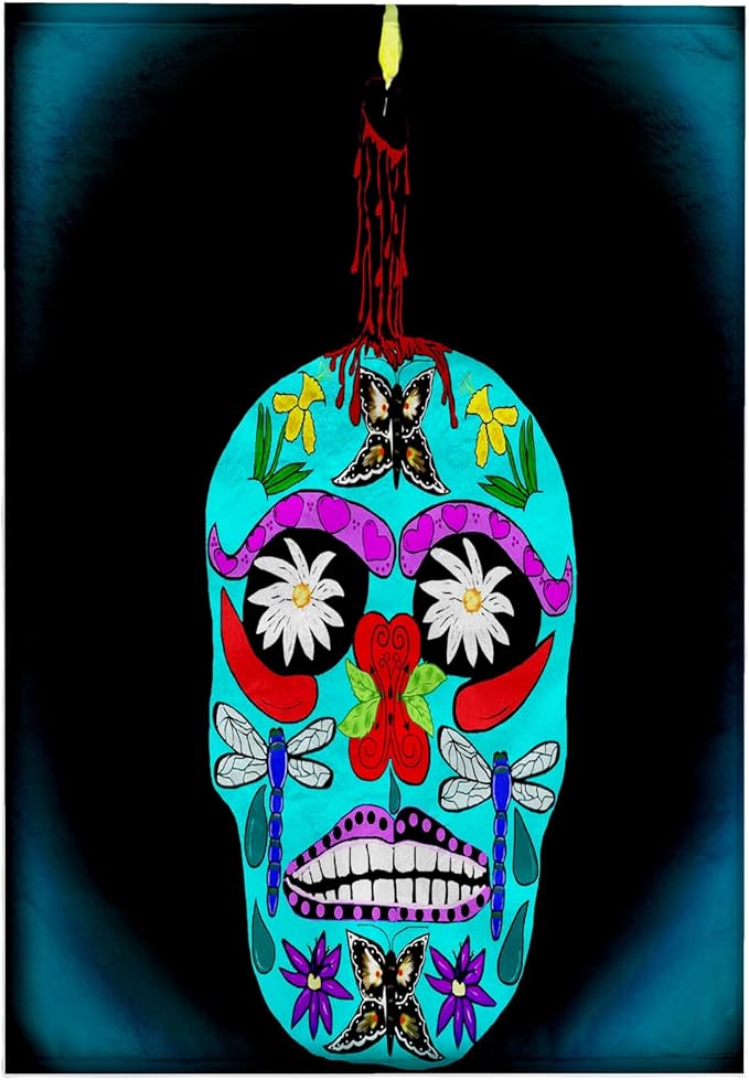 3dRose 15x22 Hand Towel - Day of The Dead Sugar Skull is My for Two Thousand Fourteen WhiteOaks Photography and Artwork - Skulls - sugar skull beach towel
