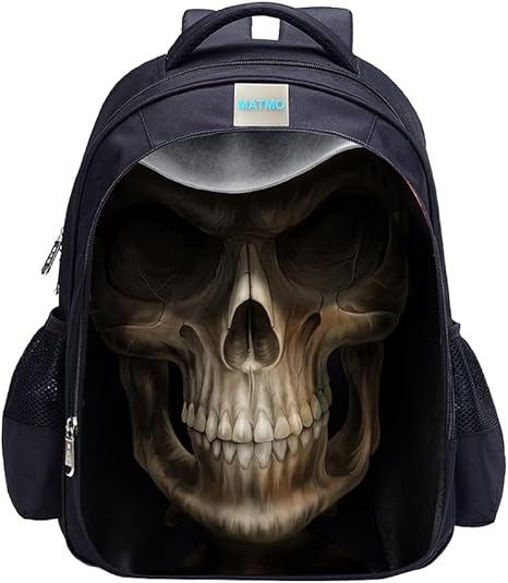 Skull Backpack Cool Halloween Cartoon Kids Backpack for Boys Bookbag School Bag - best sugar skull backpack