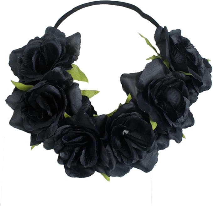 Floral Fall Rose Holiday Crown Festival Headbands Hippie Flower Headpiece F-53 - sugar skull flower crown