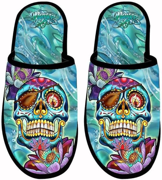 Midsouth Products - sugar skull slippers womens