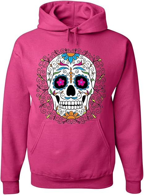 Tee Hunt - sugar skull hoodie mens