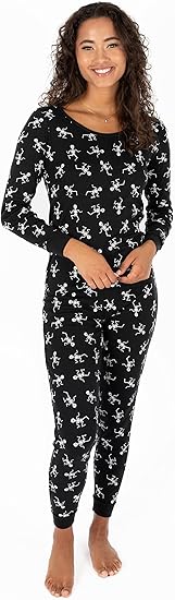Leveret - sugar skull pajamas womens