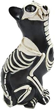 Pacific Giftware Day of The Dead Cat Meowing Dia De Los Muertos Cat Sugar Skull Cat Set of 2 Halloween Day of The Dead Decor 6 inch Tall (Single Cat A) - sugar skull figurine collectible