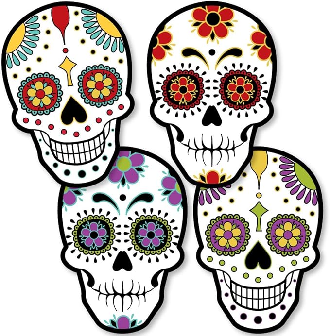 Big Dot of Happiness Day of the Dead - Sugar Skull Decorations DIY Halloween Party Essentials - Set of 20 - sugar skull christmas decorations