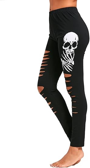 Roshop - sugar skull leggings for women