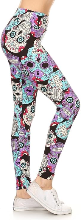 Leggings Depot - sugar skull leggings for women