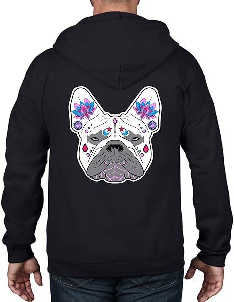 Tribal T-Shirts - sugar skull zip up hoodie mens