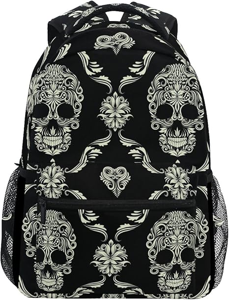 Sugar Skull Day of the Dead Boys Girls School Computer Backpacks Book Bag Travel Hiking Camping Daypack - sugar skull handbags for sale