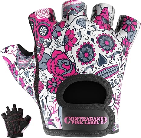 Contraband Pink Label - sugar skull winter gloves