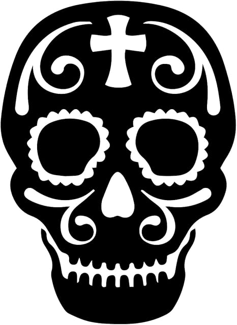 Bargain Max Decals Sugar Skull Decal Notebook Car Laptop 5.5" (Black) - sugar skull vinyl sticker