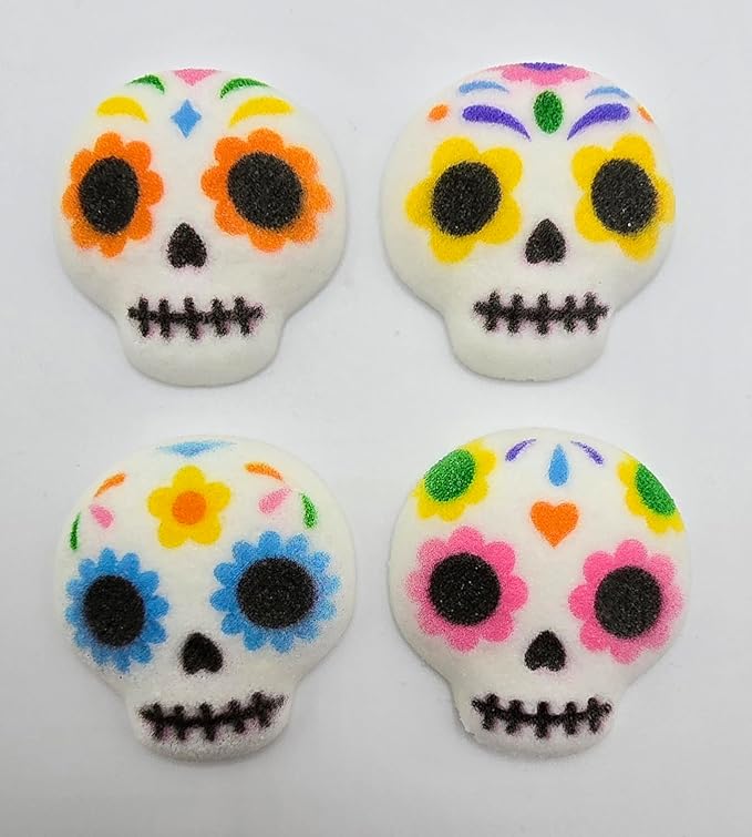 NCS Day of the Dead, Dia De Muerto, Sugar Skull Edible Cake Toppers, 12 Count - sugar skull handbags for sale