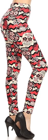 Leggings Depot - sugar skull leggings for women