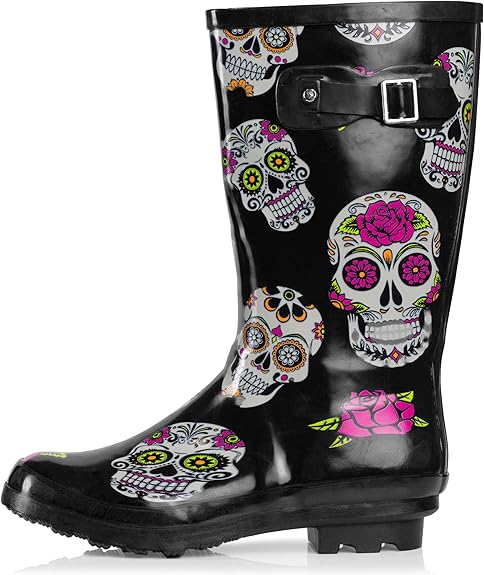NORTY - sugar skull boots for women
