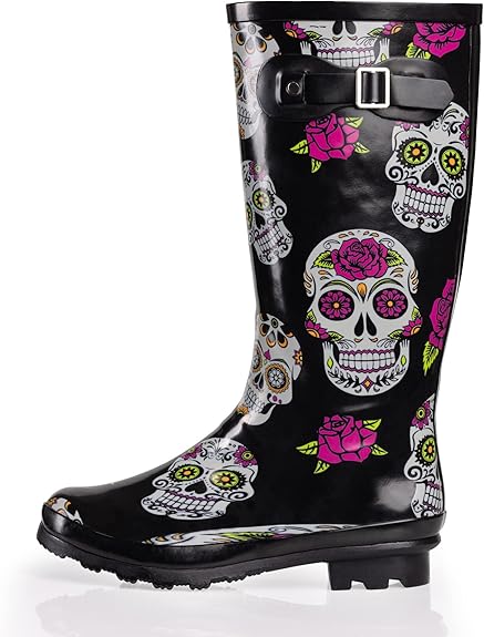 NORTY - sugar skull boots for women