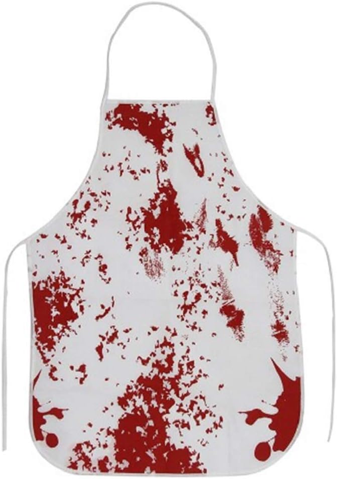Halloween Bloody Apron, Printed Scary Blood Splattered Murder Halloween Theme Props, Unisex Kitchen Novelty Bib for BBQ Cooking Baking Gardening Party Decorations - sugar skull apron for women