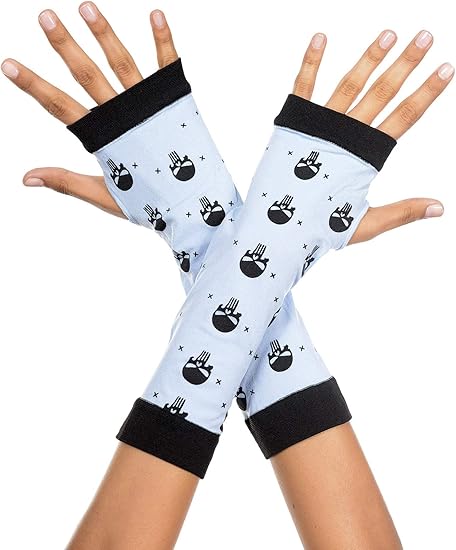 Music Legs - sugar skull winter gloves