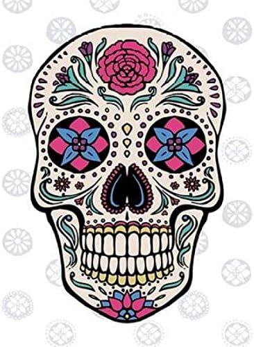Posterazzi Sugar Skull on Gray Poster Print by Janelle Penner, (11 x 14) - sugar skull poster print