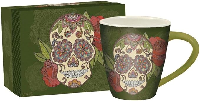 Lang Artisan Sugar Skull Café Mug , 17 oz, Multi - sugar skull handbags for sale