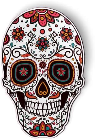 Sugar Skull - Magnet - Car Fridge Locker - 5.5" - sugar skull car floor mats