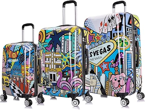 InUSA - sugar skull luggage set