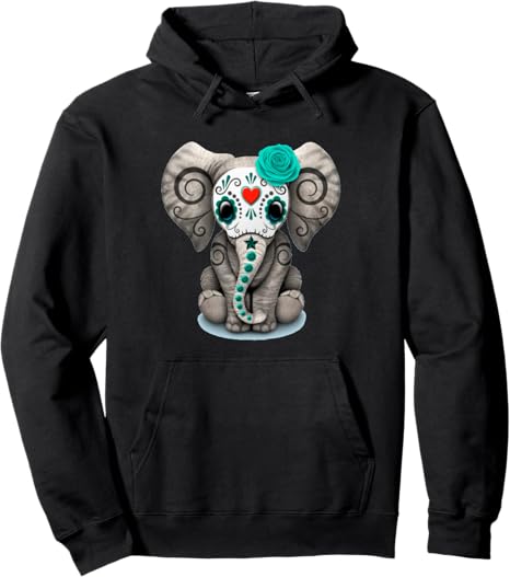 AlexaMerch Sugar Skull - sugar skull hoodie mens