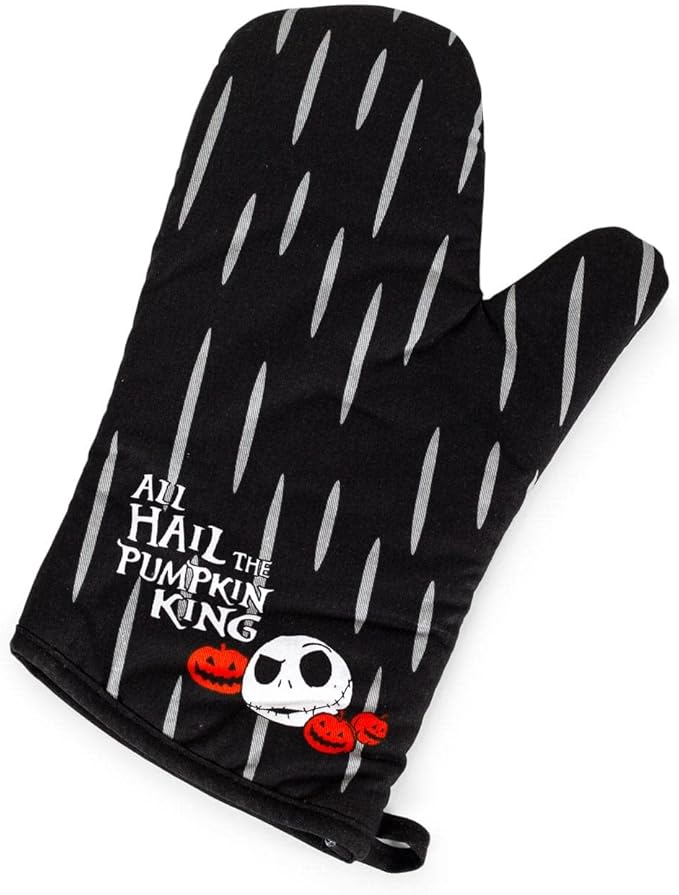 Disney The Nightmare Before Christmas Jack Skellington Kitchen Oven Mitt Pot Holder | Thick Heat Resistant Gloves For Cooking, Baking, BBQ | Disney Kitchen Accessories, Housewarming Gifts - sugar skull oven mitts