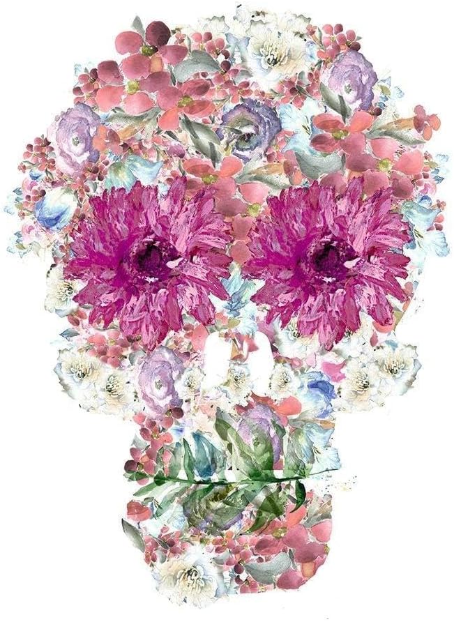 Posterazzi Collection Floral Sugar Skull Poster Print by Lanie Loreth (24 x 24) - sugar skull poster print