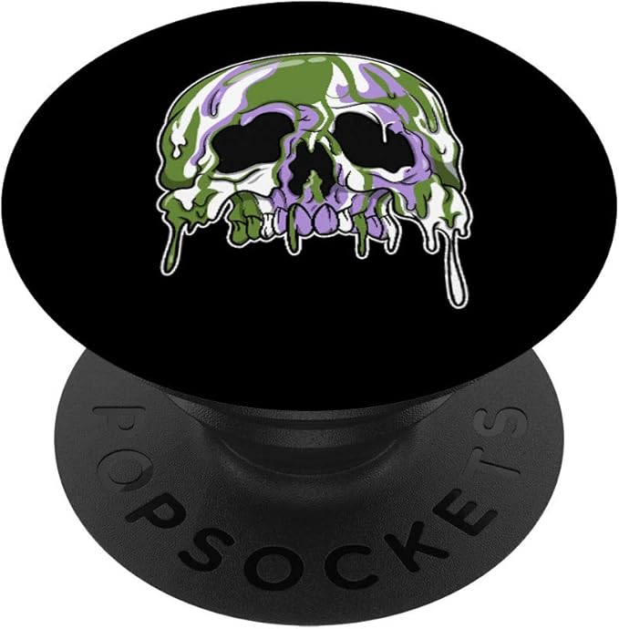 Genderqueer LGBTQ Candle Sugar Skull Pocket Gay Pride PopSockets Grip and Stand for Phones and Tablets - sugar skull candle holder