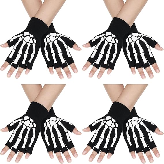 SATINIOR - sugar skull winter gloves