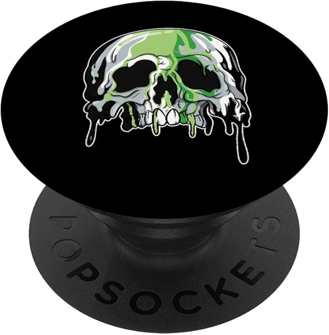 Aromantic LGBTQ Candle Sugar Skull Pocket Gay Pride PopSockets Grip and Stand for Phones and Tablets - sugar skull candle holder