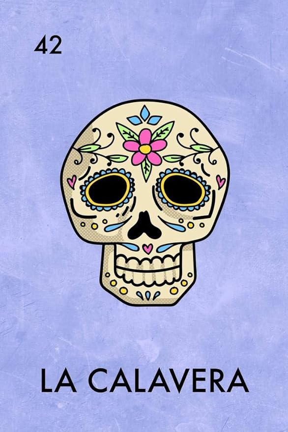 La Calavera Day of The Dead Sugar Skull Mexican Lottery Parody Cool Wall Art Print Poster 24x36 - sugar skull poster print