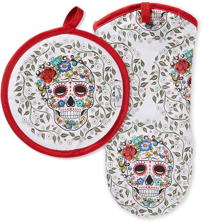 Fiesta - sugar skull winter gloves