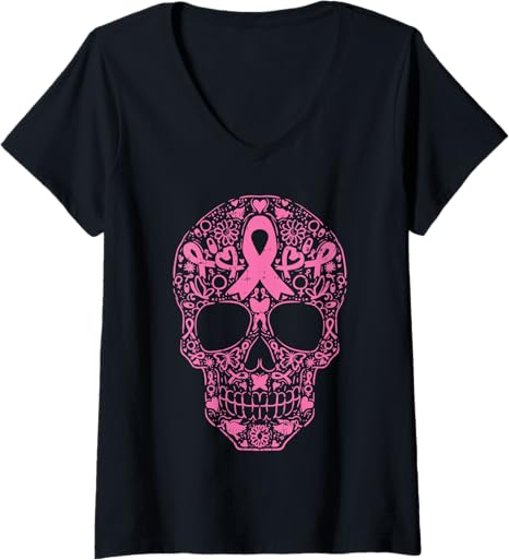 BoredKoalas Breast Cancer Clothes For Women Gifts - sugar skull t-shirt womens