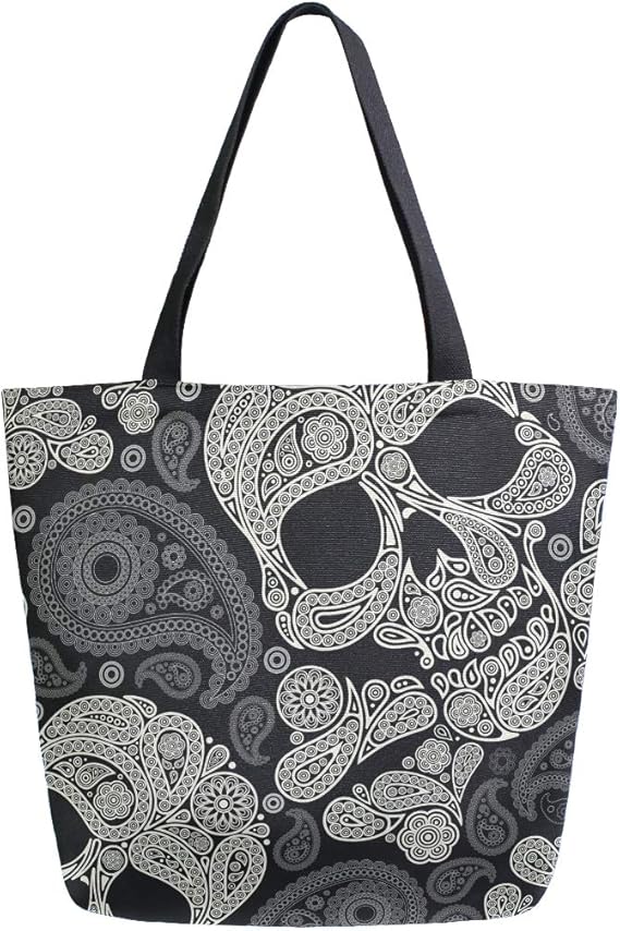 Japanese Cherry Canvas Tote Grocery Bag Shoulder Casual Book Bag - sugar skull handbags for sale