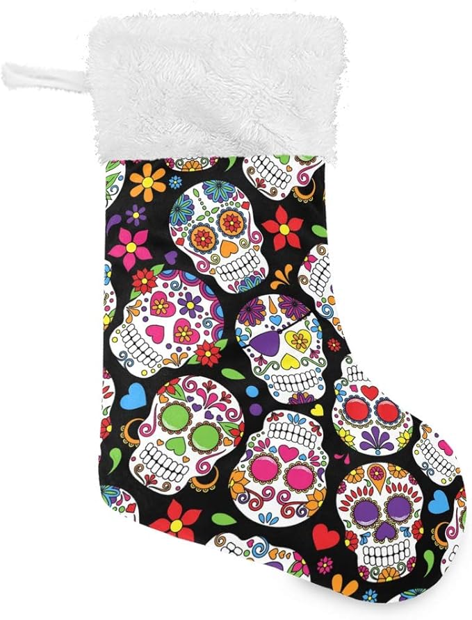 Blueangle - sugar skull socks womens