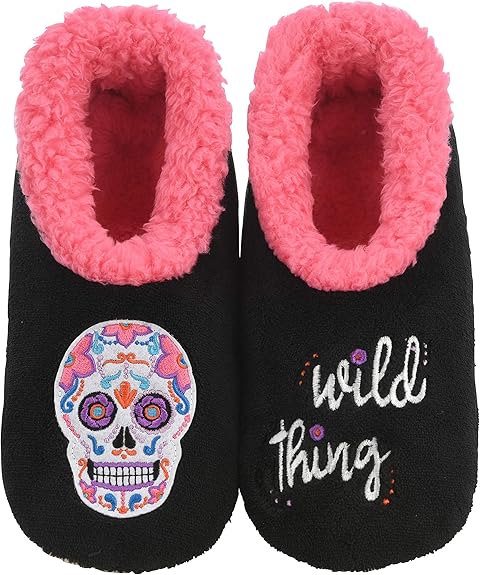 Snoozies - sugar skull slippers womens