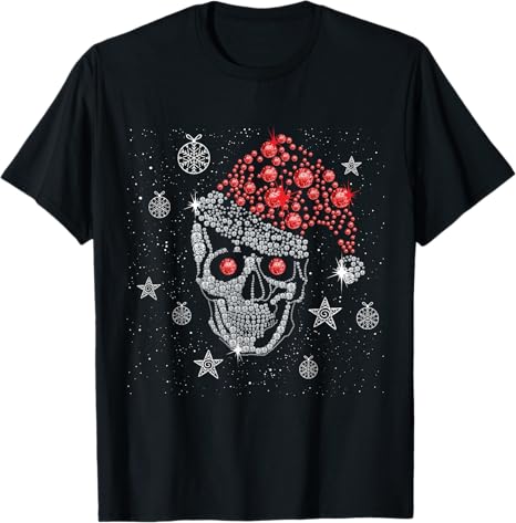 Christmas Tee - sugar skull pajamas womens