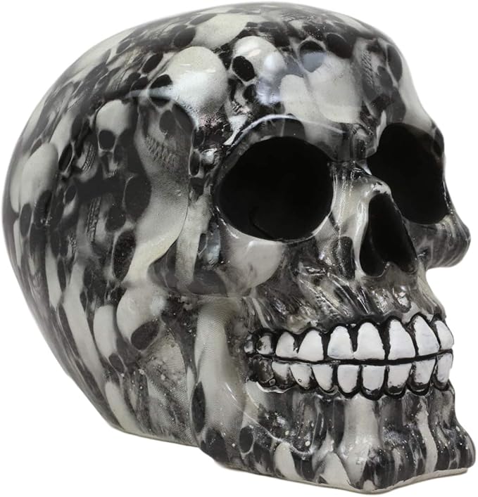 Ebros Gift Day of The Dead Spirit Ossuary Lost Souls Tattoo Sugar Skull Statue As Decorative Halloween Prop Gothic Haunted Themed Skeleton Cranium Figurine - sugar skull figurine collectible