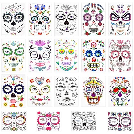 3 otters - sugar skull face mask